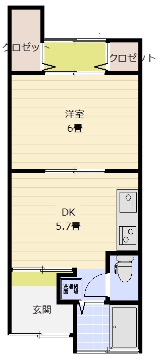 藤井寺市小山５丁目貸家　間取り