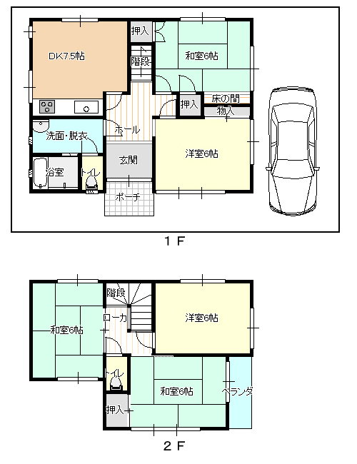 藤井寺３丁目中古戸建間取り図