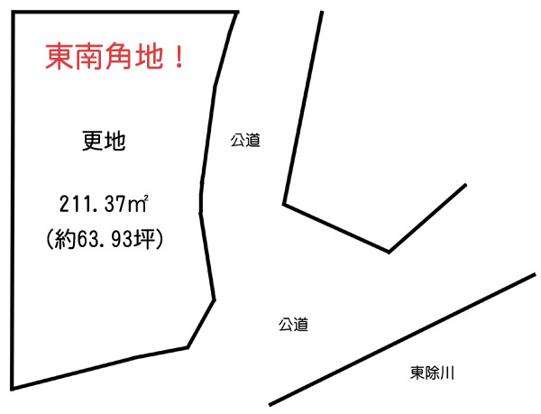 羽曳野市恵我ノ荘1丁目売土地区画図